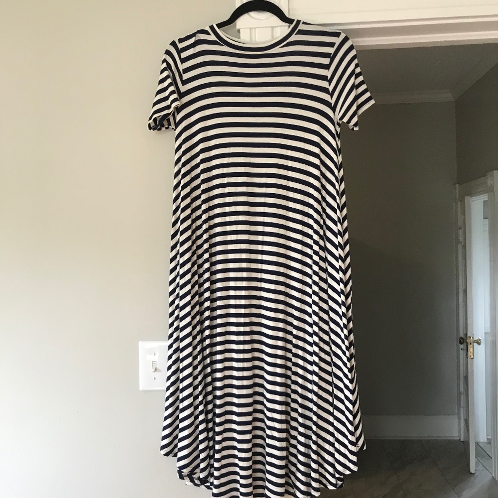Striped Midi T-Shirt Dress